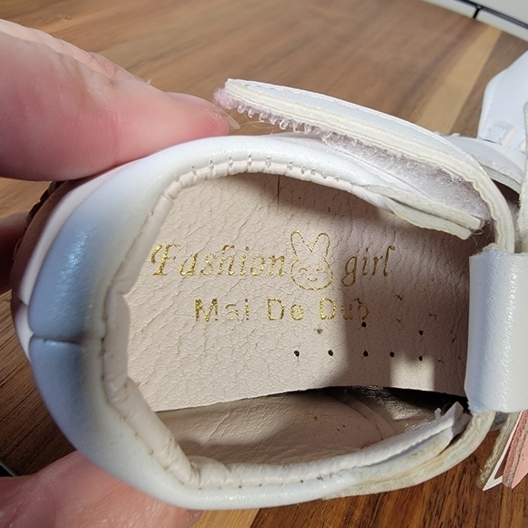 Mai Do Duo white Bunny Rabbit Baby Shoes First Walker Non Slip Size 15 / 7-8 mo. - Picture 13 of 17